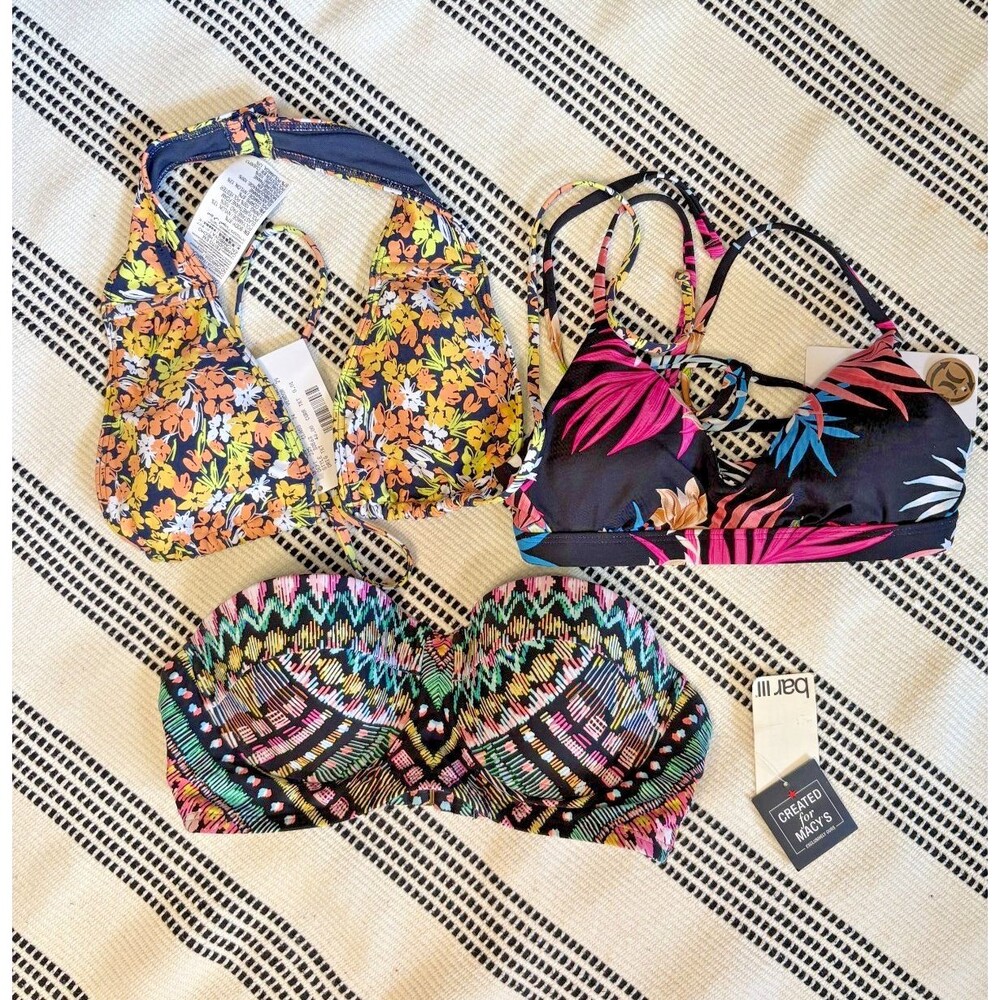 Lot of Jr. Size XS Macy's ROXY Hurley Bar III Swim Bikini Tops